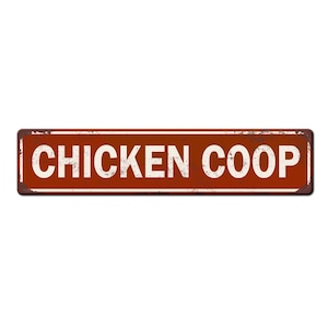 Chicken Coop Metal Outdoor Chicken House Sign - Rustic Farmhouse Style Chicken Coop Sign - Hen House Sign - Backyard Chicken Farmhouse Sign