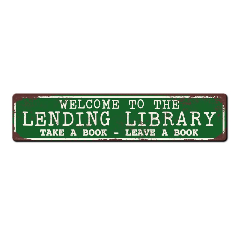 Libbing Sign Lending Library Sign Reading Community Share Library Sign - Etsy