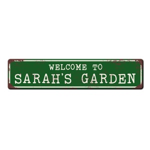 Personalized Garden Sign Custom garden gate sign Gardener friend gift Kids garden sign Master gardener gift Garden décor Green