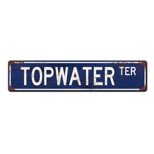 Top Water Fishing - Bass Fishing Sign - Lake Cabin Sign - Bass fisherman gift - Gift for Angler - Funny bass fishing metal street sign