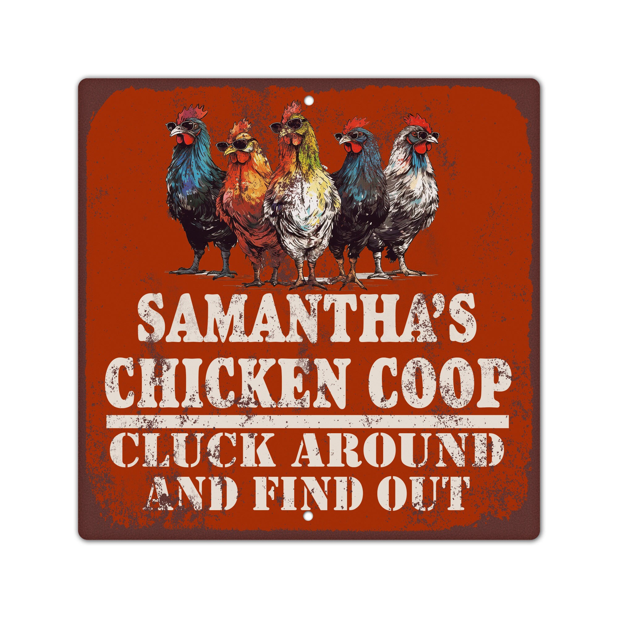 Funny Chicken Run Sign - Chicken Coop Décor - Crazy Chicken Lady Gift ...