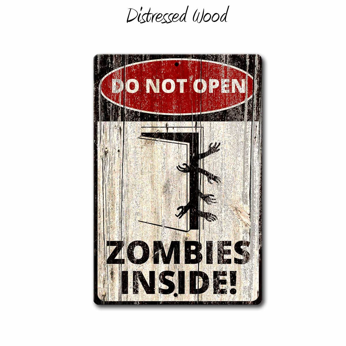 Do Not Open Zombies Inside Funny Metal Halloween Spooky Sign - Etsy
