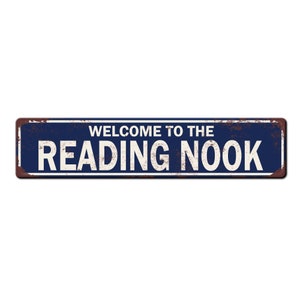 Reading Nook Sign - Home Library Décor - Book Lover Gift - Kids Reading Area - Cozy home décor - Home office accessories - Homeschool décor Blue