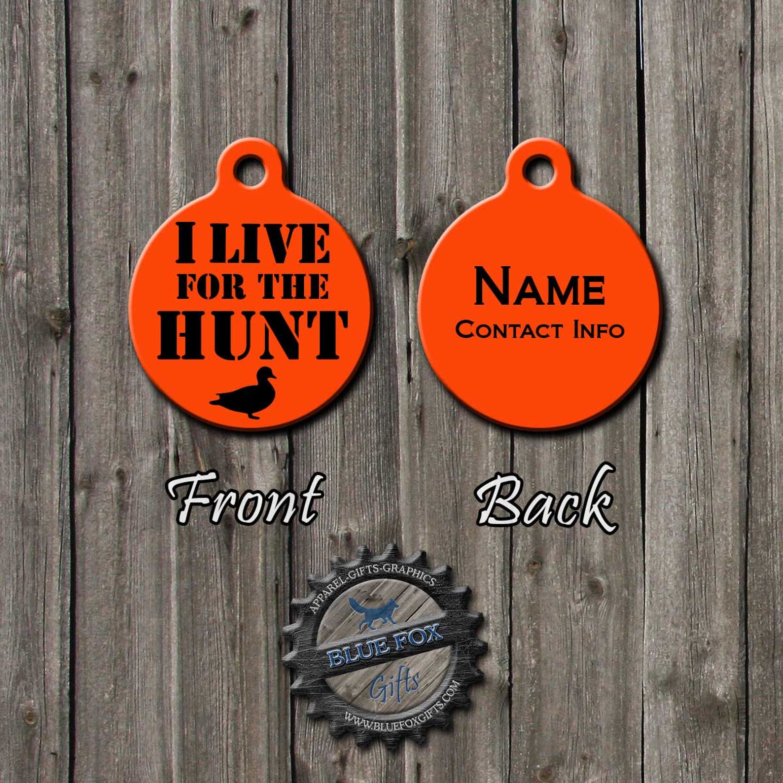 Personalized Pet Tags I Live for the Hunt Duck Hunter Dog Etsy