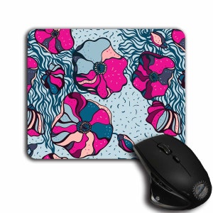 cute Mouse Pad, Colorful Floral pattern,Abstract Flowers,Office Decor,mousepad,cloth top,MP-112