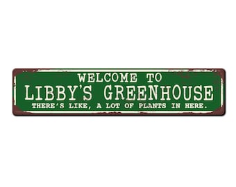 Personalized Greenhouse Garden Sign - Custom greenhouse sign - Gardener friend gift - Kids garden sign - Master gardener gift - Garden décor