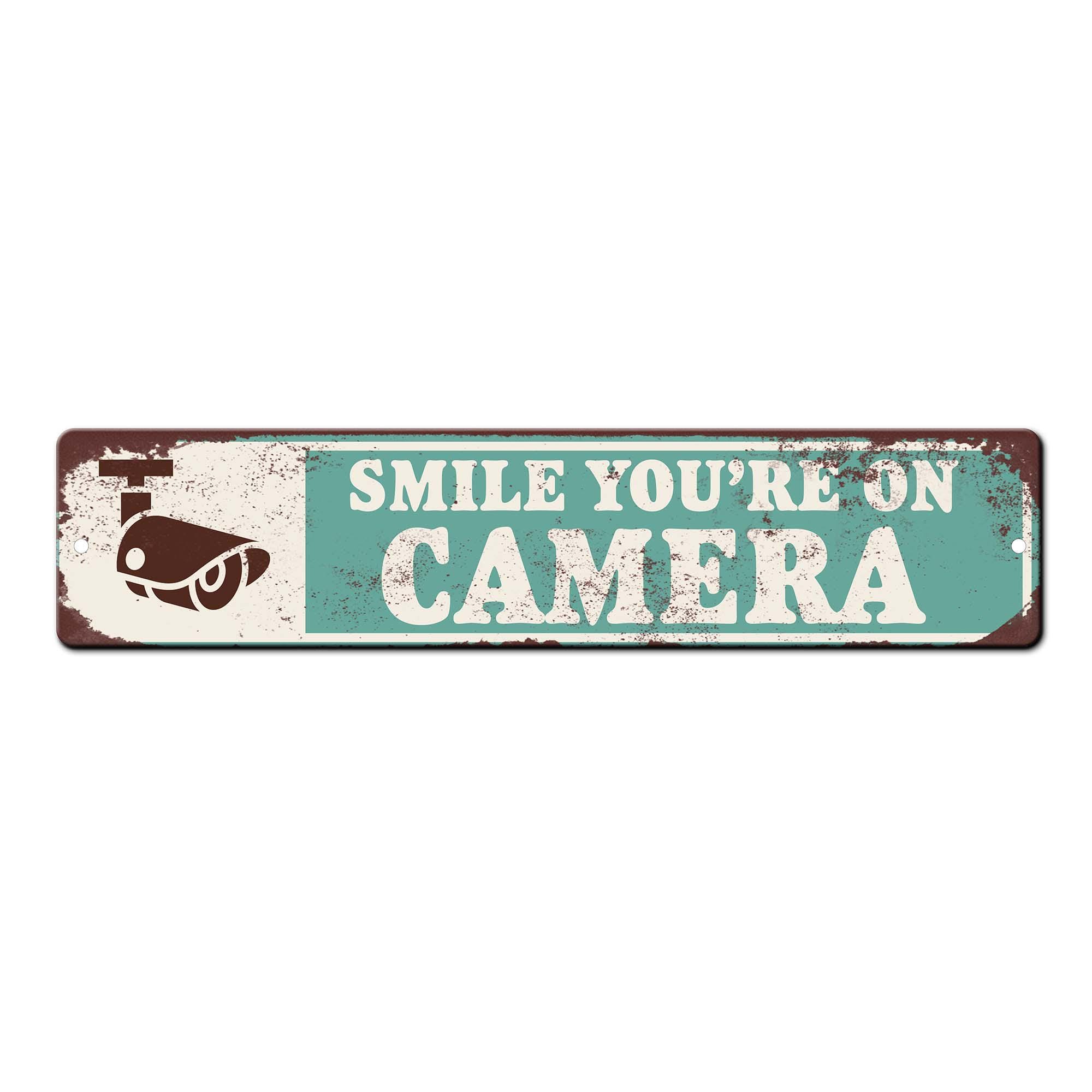 Surveillance Camera Sign - Smile Your on Camera - Private Area Sign ...