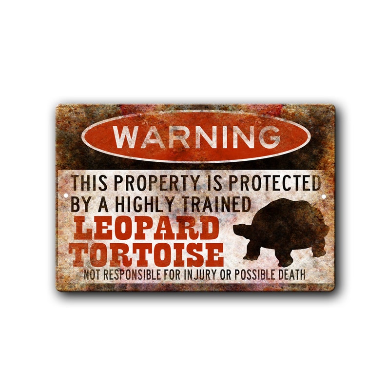 Leopard Tortoise Warning Sign - Etsy