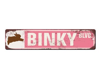 Funny Binky Blvd Rabbit House Sign - Bunny house sign - Funny Bunny Run Sign - Bunny Lover Gift - Rabbit Owner Sign - Funny Rabbit House