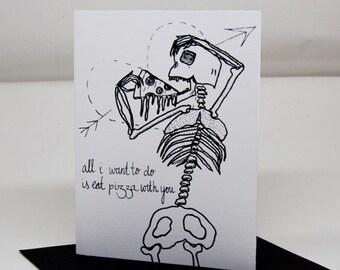 Skeleton card | Etsy