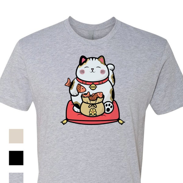 Good Luck Chonk Cat - Men's T-Shirt,  Funny Cat T-shirt l Cat Lover Gift l Cat Dad Shirt, Lunar New Year 2021, Japanese Cat Shirt