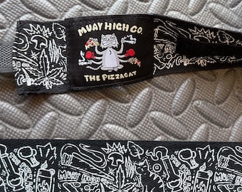 181" Hand Wraps – Muay Thai, MMA, Boxing, Cotton, cats, weed, Pizzacat x MuayHigh Co.