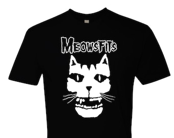 Meowsfits - Punk Cat - Tee - Men's T-shirt, Trending Shirts
