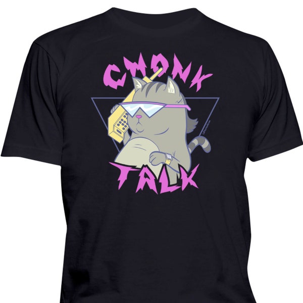 CHONK TALK - Men's T-Shirt, Funny Cat T-shirt, Cat Lover Gift, Cat Dad Shirt, Chonk Meme, Black, Chonk Chart, Tie-Dye Loungewear, Cat Dad