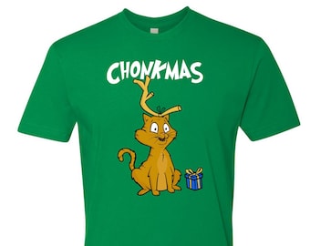 CHONK Stole Christmas Cat Shirt - Ugly Christmas Shirt - Family Holiday Party ugly christmas sweater Gift for Cat Lover - Ugly Sweater