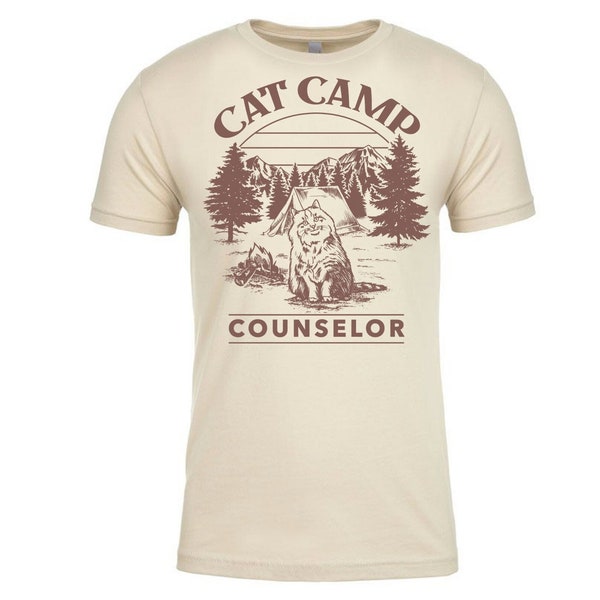 Cat Camp - Men's T-Shirt, Funny Cat T-shirt, Cat Lover Gift, Cat Dad Shirt, Meowdy Meme, Meme Shirt, Trending Shirts, summer camp cat shirt