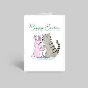 Osterkatzenkarte, lustige Ostertagskarte, Katzenliebhaberkarte, Katzenbesitzerkarte, süße Katzenkarte, fröhliche Osterkarte, süße Katze