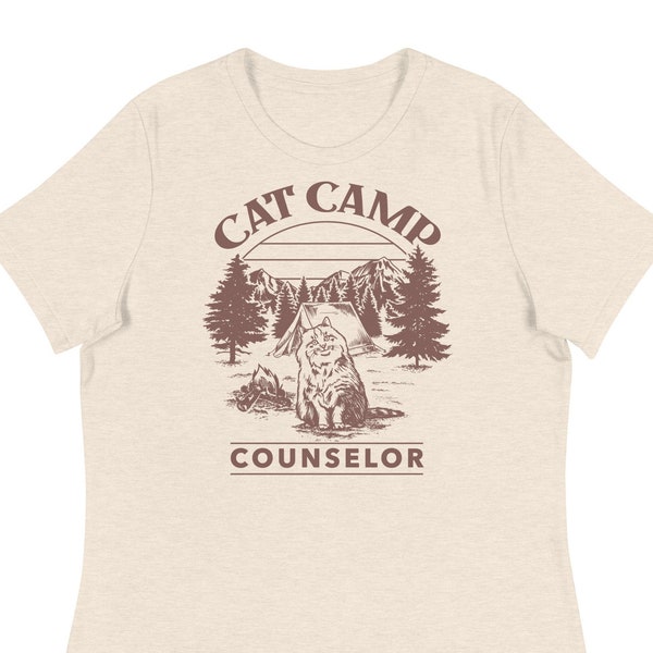 Cat Camp l Women's t shirt l Funny T Shirt l Gift for her l Cat Lover l cat meme Trending Shirts  meowdy meme | vintage camp shirt | cat mom