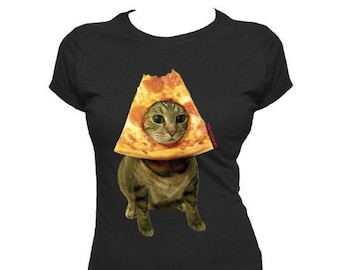 The Original Pizza Cat t shirt l Women's t shirt l  Funny T Shirt l Gift for her l Cat Mom l Cat Lover l PIzza Cat Meme, Cat Pizza Shirt