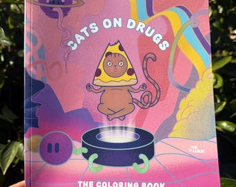Cats On Dr*gs Adult Coloring Book, Cat Coloring Book, Adult Coloring Book, Meme Coloring