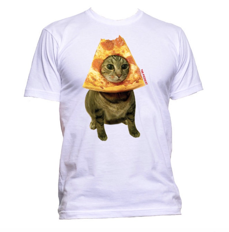 The Original Pizza Cat Tshirt L Men's T Shirt Cat Pizza Etsy