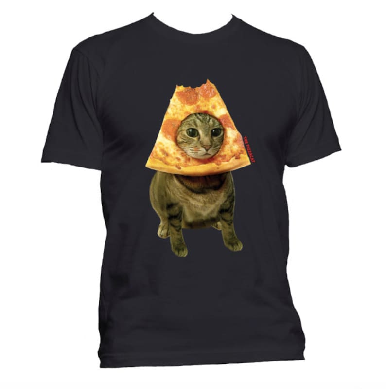 The Original Pizza Cat Tshirt L Men's T Shirt Cat Pizza Etsy