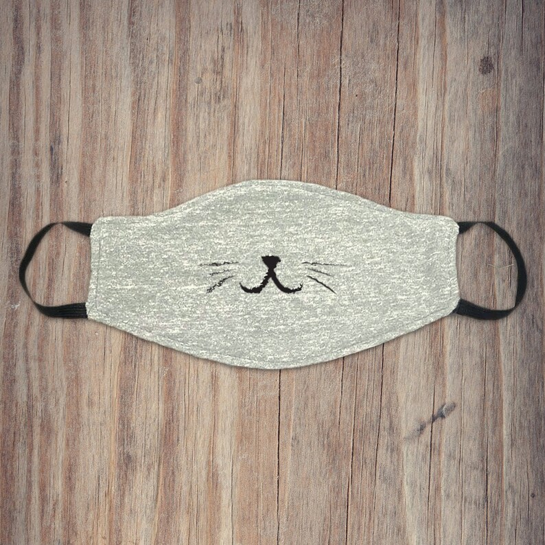 Cat Face Mask Animal Face Mask 100 Cotton Washable Face Mask Etsy