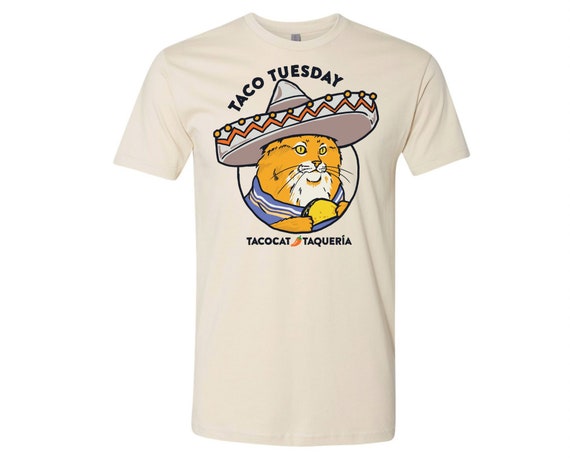 TacoCat Taqueria Men's T-Shirt, Funny Cat T-shirt, Cat Lover Gift, taco cat shirt, cat Meme Shirt, taco tuesday Shirt, Cat Dad Shirt, Chonk