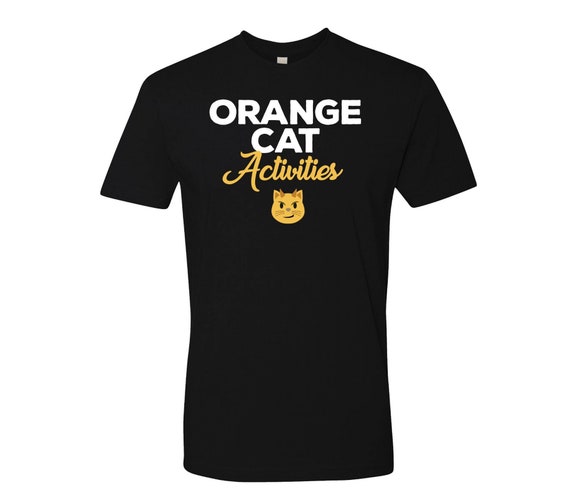 Orange cat shirt hotsell