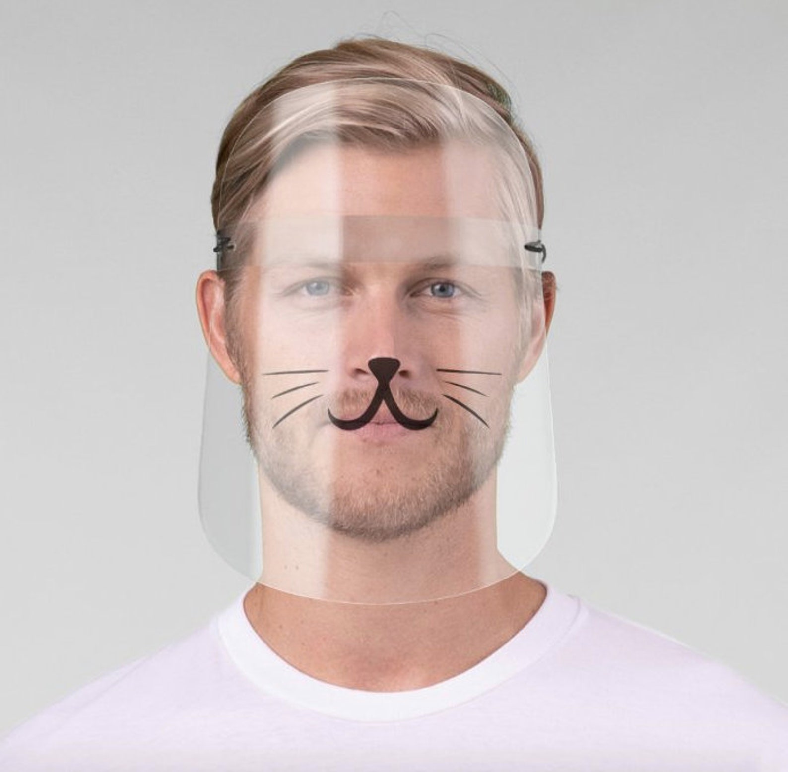 Cat Face Shield Animal Face Shield Washable Face Shield Cute Etsy