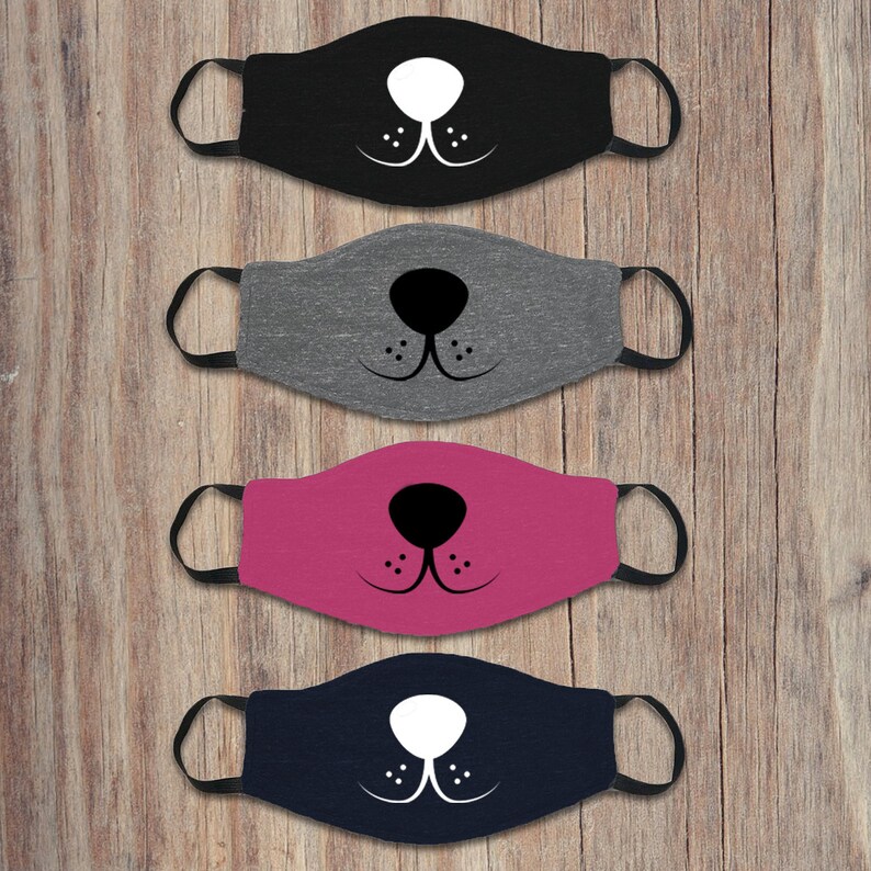 Dog Face Mask Animal Face Mask Washable Face Mask Cute Face Etsy