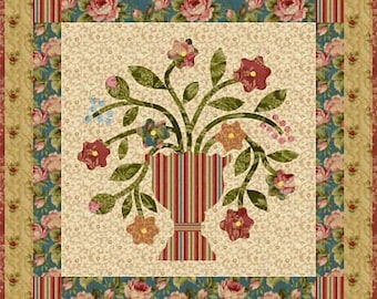 PATTERN - 'Regency Flowers' - 20" x 20" (51cm x 51cm)