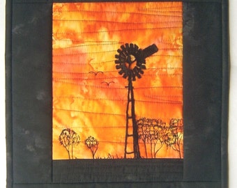 QUILT- 'The Outback Sunset' - 14" x 17" (34cm x 42cm)