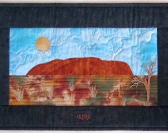 QUILT - 'Uluru'  Ayers Rock - 21" x 14" (52cm x 34cm)
