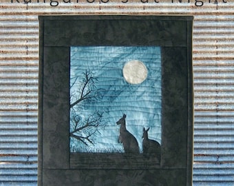 QUILT KIT - 'Kangaroo's at Night'  - 14" x 17"  (36cm x 43cm)