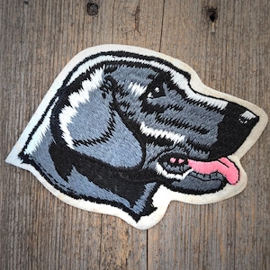Vintage Labrador Retriever Iron-On Patch - Black Lab Dog Lover