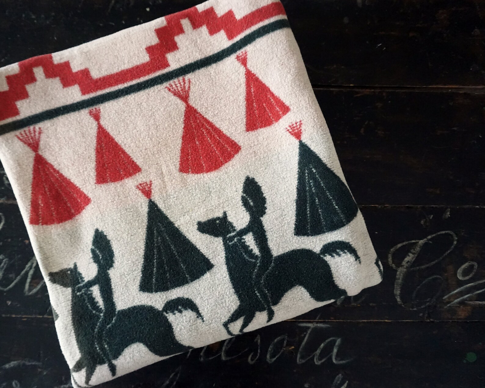 Vintage Beacon Camp Blanket Reversible Native American Etsy