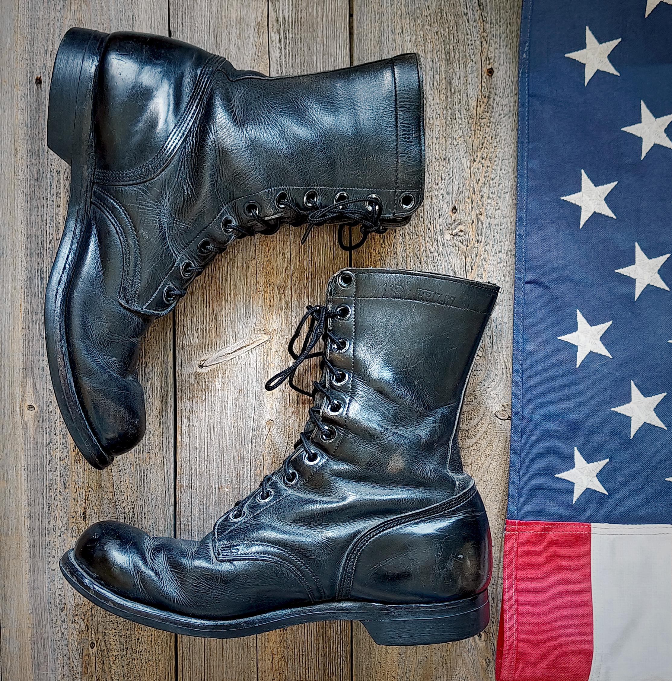 60s Vietnam Era Black Combat Boots - 1967 USAF Air Force  display picture 2