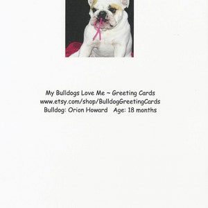 Card 57 / Fight English Bulldog Breast Cancer Greeting Card image 3