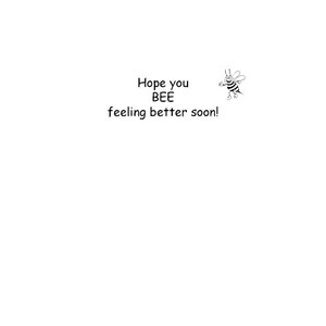 Card 16 / Bee Better English Bulldog Get Well Greeting Card image 2