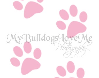 Card #69 and #70/Pawprints ~ New puppy Greeting Card (Please specify pink or blue)