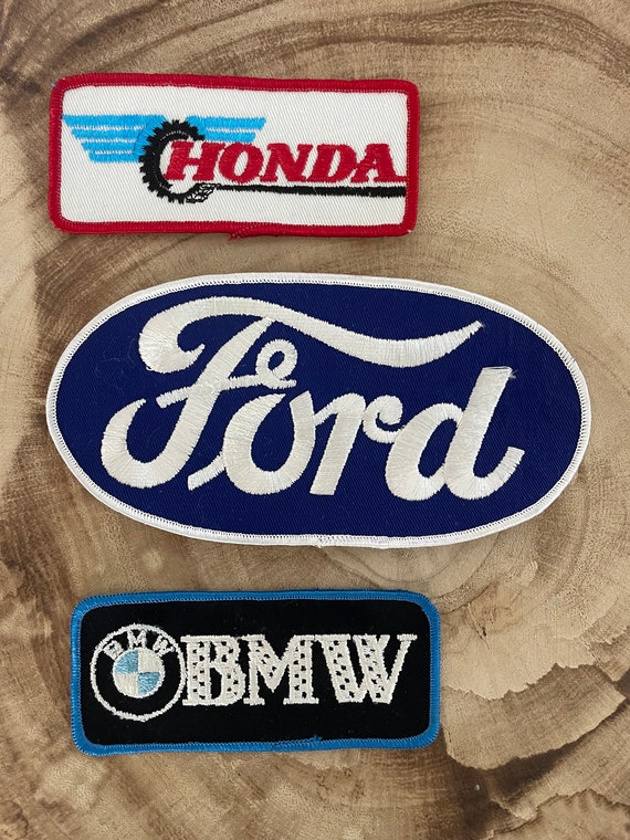 vintage embroidered patches bmw ford honda motorcy