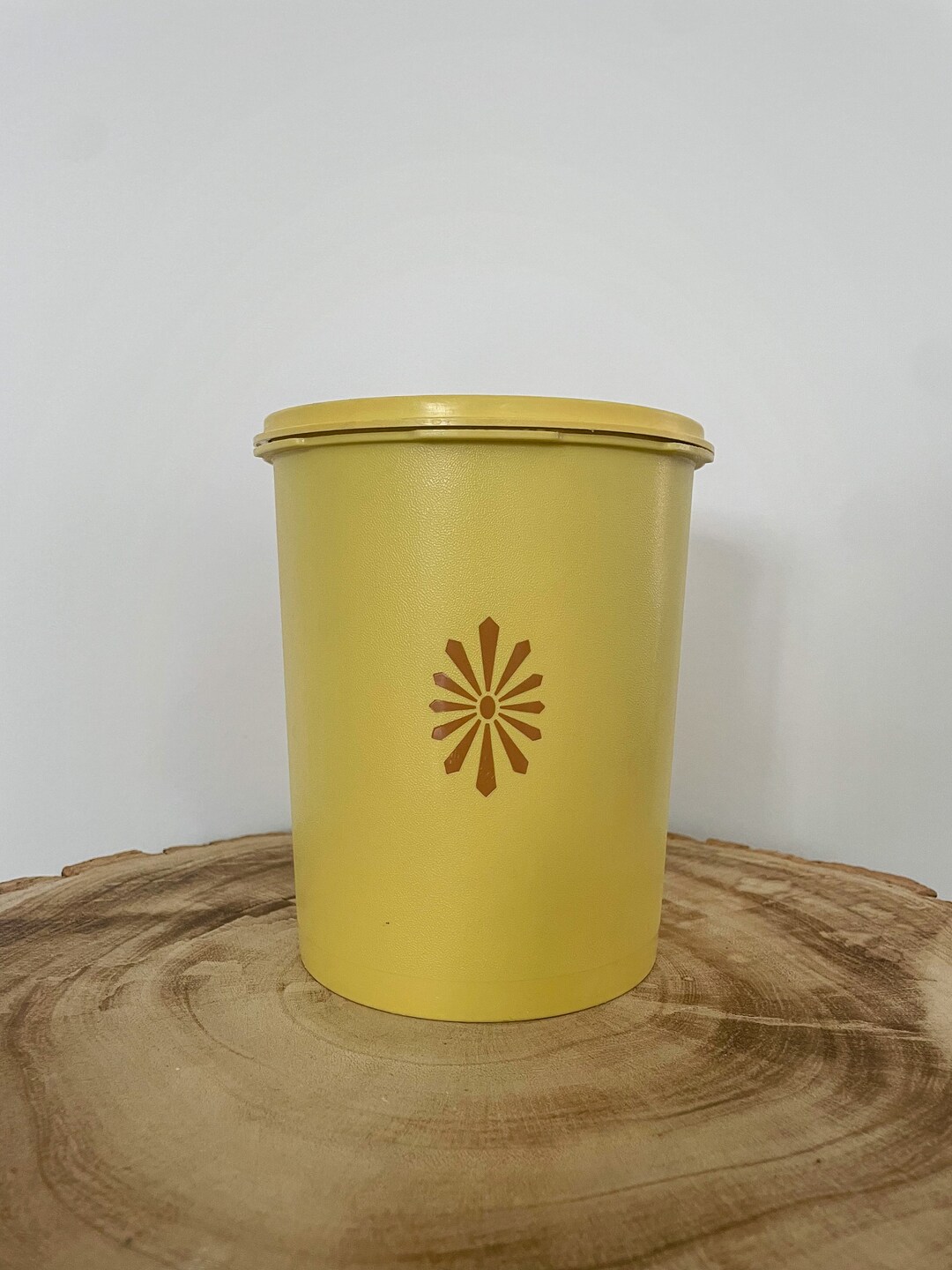 Harvest Gold Tupperware Canister Sugar Flour Coffee Tea Etsy