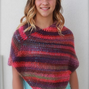 crochet poncho pattern - Unforgettable Ponchette pattern crochet poncho crochet shawl pattern crochet snood  pdf file
