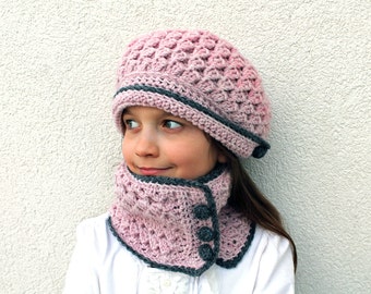 crochet neck warmer pattern - Bonnie Neckwarmer - crochet pdf file - warm infinity scarf