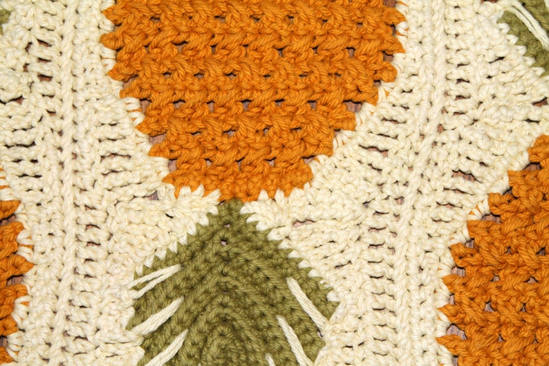 crochet placemat pattern crochet pineapple pattern Perfect Pineapples Crochet Placemat Pattern pdf file image 2