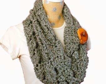 chunky crochet infinity scarf pattern - Deer Valley Cowl crochet pattern -crochet cowl pattern