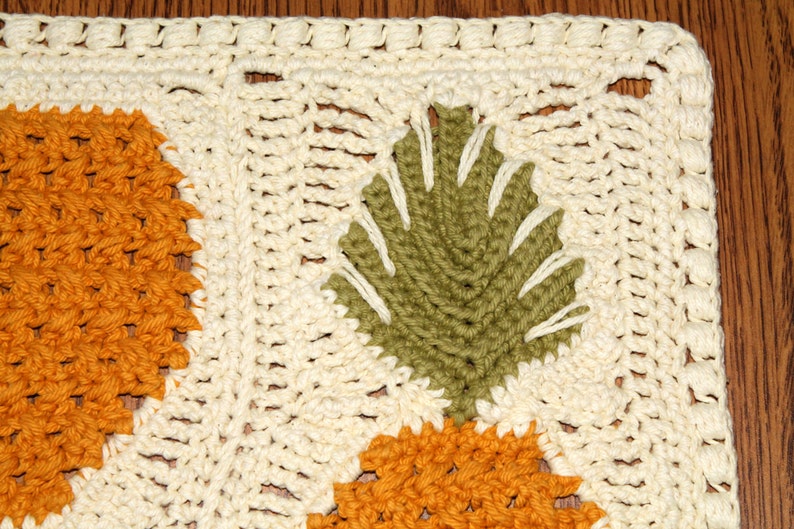 crochet placemat pattern crochet pineapple pattern Perfect Pineapples Crochet Placemat Pattern pdf file image 5