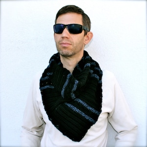 mens scarf crochet pattern  mens crochet scarf pattern crochet cowl pattern unisex scarf crochet pattern Willow Flats Convertible Scarf