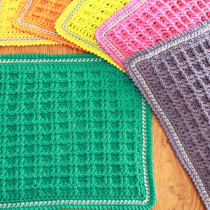 crochet placemat pattern Waffle Stitch Crochet Placemat Pattern pdf file image 3